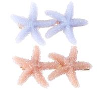 DOITOOL Épingles à Cheveux Accessoires Élégants et Uniques Lot de 2 de Mer en Alliage Rose et Pourpre pour Sublimer Toutes Vos Coiffures