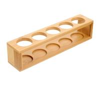 DOITOOL Étagère de Rangement en Bois Massif pour Huiles Essentielles 15 ML Support 5 Compartiments Multifonction Organisateur Bureau pour Bouteilles D’Huiles Essentielles et Parfums