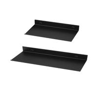 DOITOOL Étagère Murale de Rangement en Aluminium Noir Salle de Bain | Perçage, Bords Arrondis et Couvre-vis, pour Bouteilles, Bocaux, Livres, Entrée et Washroom