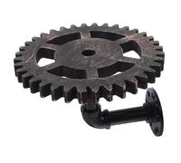 DOITOOL Étagère Murale Fer Style Industriel Rétro avec Support Tuyau et Engrenage Robuste et Stable pour Salon Cuisine Chambre Finition Vintage Patinée Sûre et Facile à Nettoyer