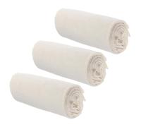 DOITOOL Étamine Alimentaire en Coton Beige 3 Pièces, Tissu Filtrant Réutilisable Multi-usage, Lavable et Doux, pour Filtrer Fromage, Yaourt Cuisine