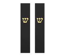 DOITOOL Étui à Mezouza Juive en Résine Noir 2 Pièces avec Colonnes Décoratives pour Porte Maison et Jardins, Artisanat Artistique et Signification Symbolique