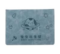 DOITOOL Étui de protection pour certificat de naissance de bébé : pochette de protection imperméable pour documents - organiseur de certificat en similicuir pour souvenir de nouveau-né