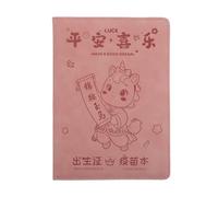 DOITOOL Étui pour Certificat de Naissance, Protection pour Certificat de Naissance en Pu Rose, Pochette Imperméable à Poches Multiples pour Carnet et Cartes D’assurance, nés et Parents