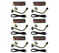 DOITOOL Extension Pci-e 1x vers 16x pour Minage, Câble Riser Gpu Stable Alimentation Fiable et Structure Raisonnable en Alliage D'aluminium, Pack de 6 Sets