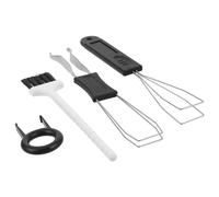 DOITOOL Extracteur de Touches Métalliques 4 Pièces avec Brosse de Nettoyage, Outil D'extraction Ergonomique pour Claviers Mécaniques, Accessoire Pratique pour Entretien, Réparation