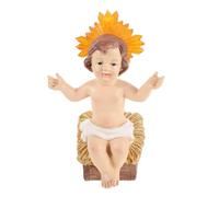 DOITOOL Figurine Artistique de L'garçon et Filles en Résine Peinte Main avec Lumière, Décoration de Noël pour Bureau et Chapelles