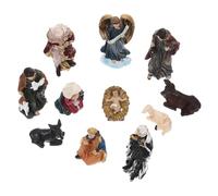 DOITOOL Figurine Crèche en Résine Sculptée Main, Décoration Religieuse Réaliste pour Mobilier de Maison, Présent Religieux pour Occasions Multiples