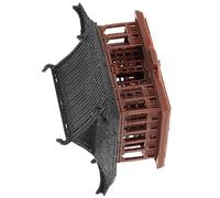 DOITOOL Figurine Miniature de Pavillon Chinois Zen en Résine Décor de Micro-Paysage pour Bureau et Salon Statue de Pagode Japonaise 6X45X41 CM Accessoires de Jardin Zen pour Bonsaï