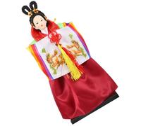 DOITOOL Figurine Poupée Hanbok Coréenne Artisanale 30 CM, Décoration Intérieure Traditionnelle, Poupée en Robe Hanbok Colorée, Accessoire Décoratif pour Salon et Restaurant