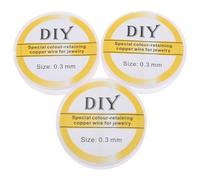 DOITOOL Fil de Cuivre 14k Or 0,3 Mm, 3 Rouleaux de 15 M, Fil Souple pour Fabrication de Bijoux, Perlage et Boucles D’oreilles Diy, Outil Artisanal pour Créations Personnalisées