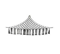 DOITOOL Filet de Rangement pour Peluches Hamac Suspendu Angle Mural pour Chambre Garçon Fille Décoratif et Pratique