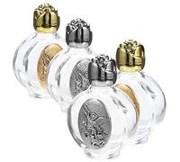 DOITOOL Filles Gourdes 4 Pièces Verre D'eau Bénite Bénédiction D'eau Catholique Chrétien D'eau Bénite Huiles Vides Conteneurs Pour Fête De Baptême Couleur Assortie