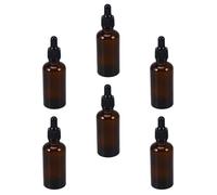 DOITOOL Flacon Compte-gouttes en Verre Marron 6pcs pour Liquides et Substances Chimiques, Design Pratique et Fonction Goutte à Goutte pour Usage Personnel