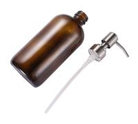 DOITOOL Flacon Distributeur en Verre Vide de 500ml Rechargeable avec Pompe Facile à Presser pour Savonnette Liquide et Gel, pour Voyage et Salle de Bain Plusieurs Styles