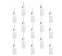 DOITOOL Flacons Compte-gouttes 10ml en Pe et Métal, Flacons Vides Faciles à Presser, 15 Pièces pour Bricolage et Stockage de Pigments