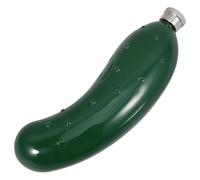 DOITOOL Flasque en Acier Inoxydable Forme Concombre, Compact et Finition Lisse, Bouteille de Voyage Élégante pour Whisky, pour Pique-niques en Plein Air