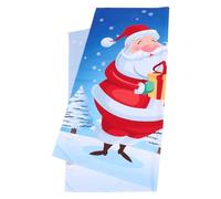 DOITOOL Fond Photo de Noël en Polyester Doux 130X150 CM Décor Créatif de Village et Sapin de Noël Toile de Fond Pliable pour Studio Photo Fête et Portrait Festif