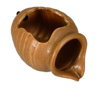 DOITOOL Fontaine en Céramique Décorative De Pot pour Jardin Et Intérieur, Cascade à Circulation d'eau, Pot Mini Taille Jaune Classique, Système Écologique sans Pompe pour Fontaine De Cour