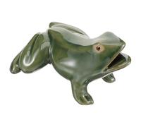 DOITOOL Fontaine Grenouille Céramique Décorative avec Cascade Naturelle Ornement pour Jardin Terrasse et Intérieur Effet Eau Apaisant et Design Artisanal Unique