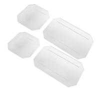 DOITOOL Gabarit de Couture en Acrylique Transparent 4 Pièces, Règle Carrée et Rectangulaire pour Marquage Précis des Bords, pour Patchwork et Loisirs Créatifs