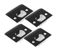 DOITOOL Gâche De Porte Métallique Noire, Plaque De Verrouillage Pour Pêne Dormant, Kit De Renforcement Pour Portes Intérieures, 4 Jeux Vis Et Boîte De Fixation, Installation Solide