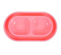 DOITOOL Gamelle Double pour Chaton Anti-Fourmis Petite Taille en Plastique Rose Bol Eau et Nourriture Extérieur Accessoire Chat Pratique pour Alimentation Propre et Hygiénique