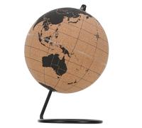 DOITOOL Globe Terrestre Décoratif Carte Monde en Liège Support Robuste et Design Délicat pour Bureau et Maison pour Explorateurs et Garçon et Filles