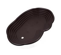 DOITOOL Grand Bac pour Tortue en Abs avec Rampe Facile à Escalader, Bol d'eau pour Reptiles et Grenouilles, Décoration Simple et Fonctionnelle pour Terrarium