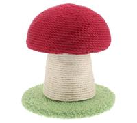 DOITOOL Griffoir Champignon pour Chaton en Sisal Résistant à L’Usure, Petit Poteau à Griffer Multifonctionnel Base, Jouet Interactif Intérieur pour Chats