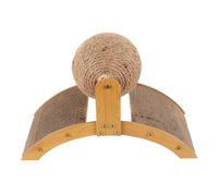 DOITOOL Griffoir pour Chat Balle, Interactif Intérieur, Bois Jaune | Chats et Chatons, Structure Stable, Usage Balcon ou Intérieur, Accessoires Variables Selon Version