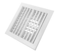 DOITOOL Grille de Sortie de Climatisation en Abs Blanc Design Double Couche et Structure Ronde à Carrée pour Système Hvac, Garantissant une Circulation D'air Propre et Moderne