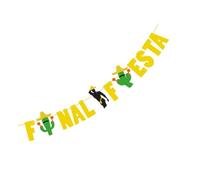 DOITOOL Guirlande de Fête à Paillettes Motifs Cactus Banderole Mexicaine pour Décoration Carnaval Bannière Suspendue Thème Piñata Accessoire Photo Fête 1 Pièce