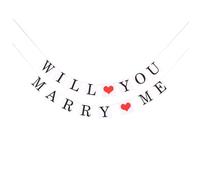 DOITOOL Guirlande Papier « Veux-tu M'épouser » Décoration Demande en Mariage, Bannière Suspendue pour Voiture, Fête Romantique, Bannière de Mariage, Accessoire Photo, Ornement