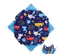 DOITOOL Hamac pour Hamster et Cochon d'Inde Double Couche Chauffant, Lit Suspendu en Tissu Respirant, Taille Petit, Cage Animaux Petits, Accessoire Quatre Saisons pour Rongeurs