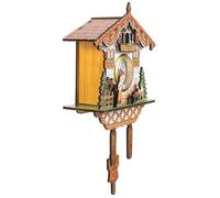 DOITOOL Horloge Murale Domestique Décoration Murale pour Salon Coucou en Plastique D'affichage Claire et Pendule Traditionnelle Vintage