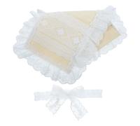 DOITOOL Housse de Protection pour Livre en Tissu Blanc Lavable, Design Élégant en Dentelle Délicate avec Nœud, Douce Lecture Quotidienne