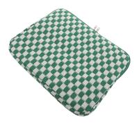 DOITOOL Housse de Protection pour Tablette 13 Pouces à Doublure Antichoc en Laine Verte et Blanche Pochette Légère et Compacte pour Transport Étui Souple Zippé pour Voyages et Activités