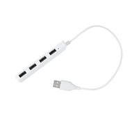DOITOOL Hub USB à Plusieurs Ports Blanc Adaptateur Multi-interfaces Ultra-Fin Plug and Play Extension Compatible PC Laptop et Chargeurs USB pour Charge Simultanée