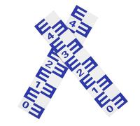 DOITOOL Jauge d'eau Réfléchissante Autocollante en Aluminium 10x50 Cm pour Piscine Et Étang, Lot De 2, Outil De Mesure De Niveau d'eau Solide Et Anti-Corrosion, Usage Extérieur Nocturne