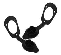 DOITOOL Kit 2pcs de Couvercles en Caoutchouc Noir Antidérapants pour Support de Canne à Pêche Encastré Kayak et Bateau, Réduit la Friction, Accessoire Pêche