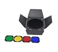 DOITOOL Kit Accessoires pour Lampe de Photographie avec Filtre Couleur Nid Abeille et Quatre Volets Réglables Pratique pour Flash Professionnel