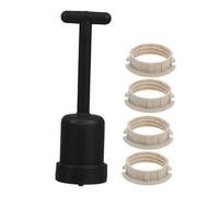 DOITOOL Kit Adaptateurs et Anneaux de Support pour Douille Outil Plastique pour Fixation et Remplacement Abat-jour Anneaux et Clé Noire pour Installation Facile