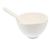 DOITOOL Kit Bol à Masques DIY 500ml en Plastique Blanc Spatule et Bâton pour Soins du Visage à Domicile, Matériau Souple et Toucher Confortable