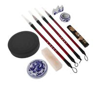 DOITOOL Kit Complet Calligraphie Chinoise pour Débutants avec Pinceaux Pierre à Encre et Écriture Traditionnel pour Grands pour Cours et Pratique