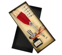 DOITOOL Kit de Calligraphie Vintage Stylo-plume à Encre, Plume en Acier et Porte-plume Élégant pour Écriture et Pratique, pour Anniversaire et Bureau
