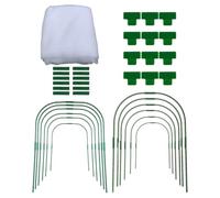 DOITOOL Kit de Filet de Protection de Jardin 6,6x20 Pieds avec Arceaux | 12 Connecteurs, pour Serrage 12 Pinces, ABS et Maille et Art du Jardin