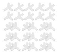 DOITOOL Kit de Fixation pour auvent, raccord en T pour arceaux de Tente, connecteur d'angle à 4 Voies en Plastique Blanc 8 mm, Lot de 30 pièces pour Tente et Camping
