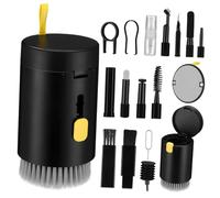DOITOOL Kit De Nettoyage Électronique pour Écouteurs Et Claviers, Accessoires Polyvalents pour Appareils Photo Et Ordinateurs Portables, Rangement Compact Noir, Usage Délicat Surfaces Sensibles