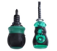 DOITOOL Kit de Tournevis Mini 2 Pcs, Tournevis Multi-usages Télescopique à Cliquet, Acier au Chrome-vanadium, Manche Antidérapant Noir, pour Réparation Professionnelle de Mobiles